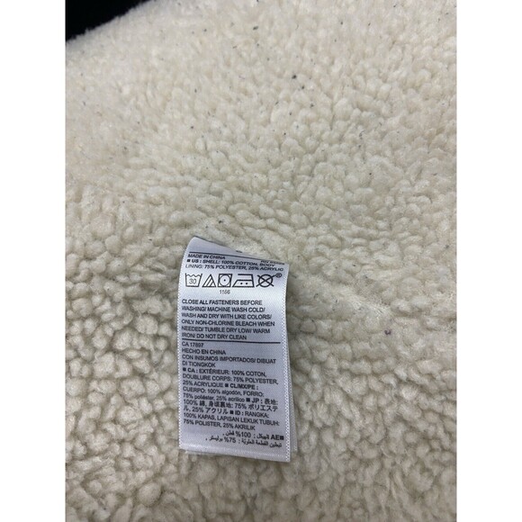 Old Navy Jean Jacket Womens Large Blue Denim Sherpa Collar and Lining Rustic - Picture 7 of 9